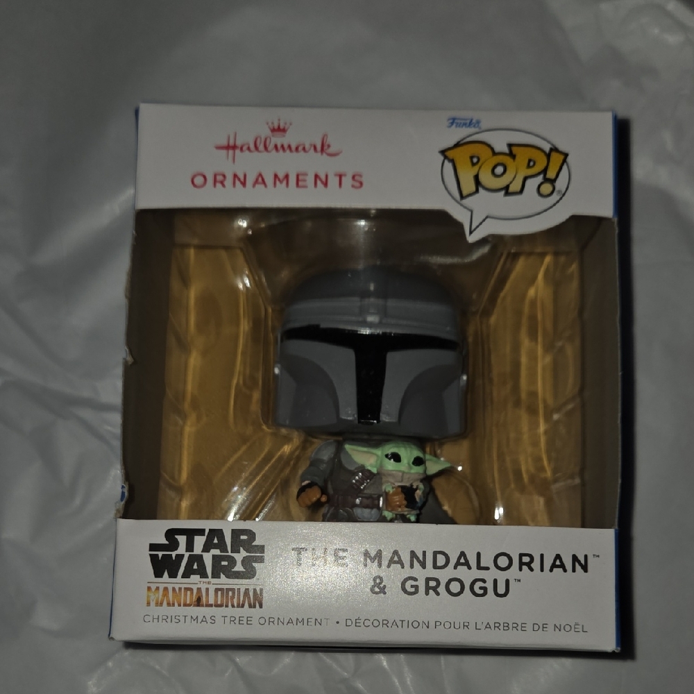 Hallmark Star Wars Mandalorian & Grogu Ornament - Gray and Green